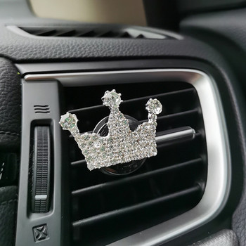 Щипка за вентилационен отвор за кола Освежител за въздух в автомобилния интериор bling Diamond Crown Decoration Car Aroma Diffuser Автомобилни аксесоари за момичета