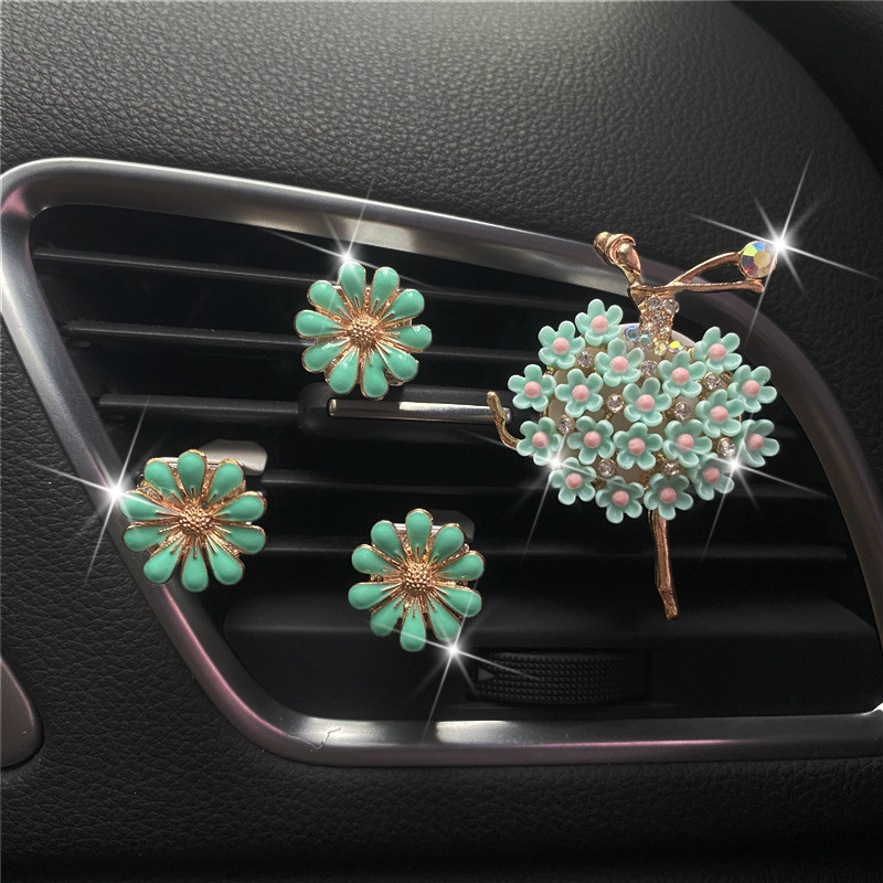 Aer condiționat pentru mașină pentru fete Aerisire pentru parfum Margaretă Decorare rafinată Accesorii drăguțe Toate pentru mașină Accesorii pentru mașină pentru femei