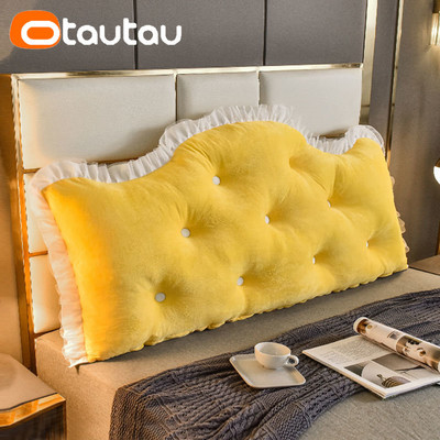 OTAUTAU karalienės lovos karūnos pagalvėlė galvūgalio pagalvė su užpildu nugaros sėdynės dekoro pagalvėlės patalynės pagalvės Plaunamos minkštos aksominės
