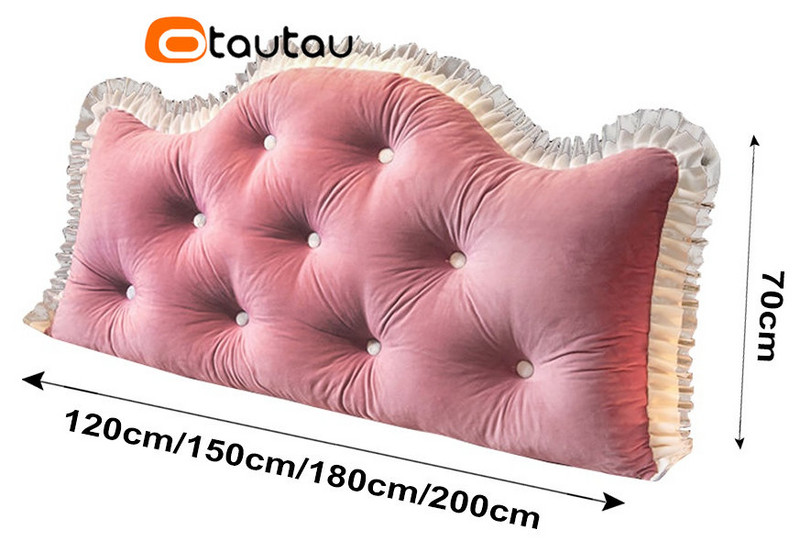 OTAUTAU karalienės lovos karūnos pagalvėlė galvūgalio pagalvė su užpildu nugaros sėdynės dekoro pagalvėlės patalynės pagalvės Plaunamos minkštos aksominės