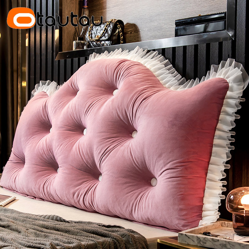 OTAUTAU karalienės lovos karūnos pagalvėlė galvūgalio pagalvė su užpildu nugaros sėdynės dekoro pagalvėlės patalynės pagalvės Plaunamos minkštos aksominės