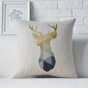 Nordijski moderni geometrijski jeleni Jastuk Jastuk od debele lanene jastučnice Jastuk za sofu kućni ukrasni jastuci