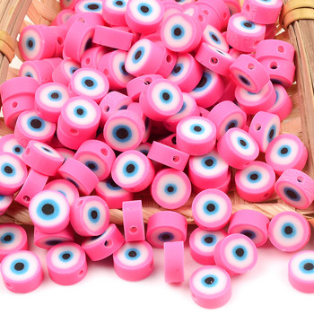 Rose Red Eye Beads Полимерни глинени мъниста Loose Spacer Evil Bead за изработка на бижута Направи си сам аксесоари за гривни