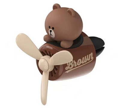 Car Fragrance Pilot Rotating Propeller Air Outlet Kvepalų aromatizatorius Little Bear Pilot Auto Air Freshener 자동차 공기 청정기