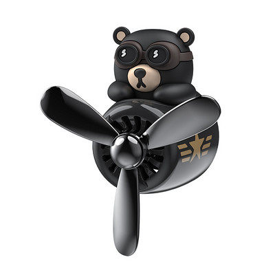 Car Fragrance Pilot Rotating Propeller Air Outlet Kvepalų aromatizatorius Little Bear Pilot Auto Air Freshener 자동차 공기 청정기