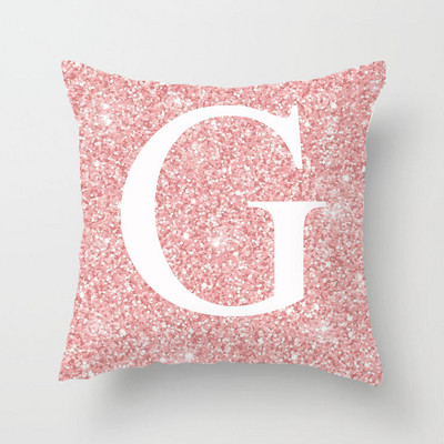 45x45cm pernă de canapea pernă de canapea cu litere bling roz cu miez pernă pentru spătar pernă de aruncare
