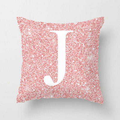 45x45cm pernă de canapea pernă de canapea cu litere bling roz cu miez pernă pentru spătar pernă de aruncare