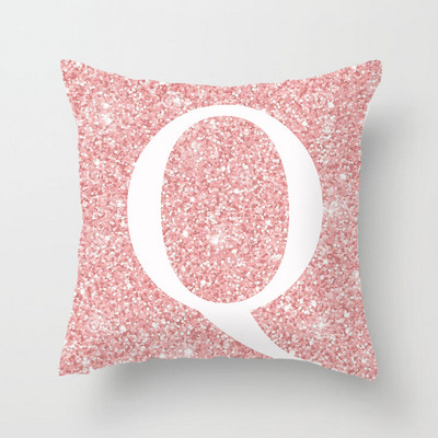 45x45cm pernă de canapea pernă de canapea cu litere bling roz cu miez pernă pentru spătar pernă de aruncare