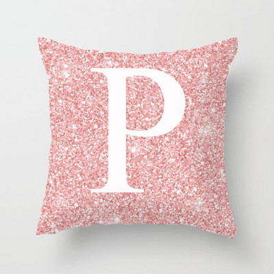 45x45cm pernă de canapea pernă de canapea cu litere bling roz cu miez pernă pentru spătar pernă de aruncare