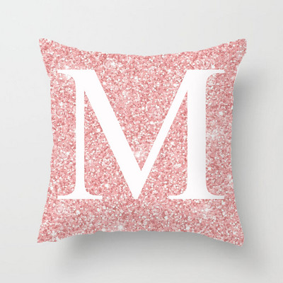 45x45cm pernă de canapea pernă de canapea cu litere bling roz cu miez pernă pentru spătar pernă de aruncare