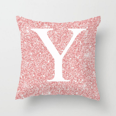 45x45cm pernă de canapea pernă de canapea cu litere bling roz cu miez pernă pentru spătar pernă de aruncare