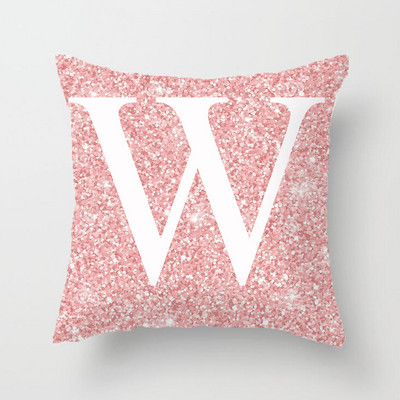 45x45cm pernă de canapea pernă de canapea cu litere bling roz cu miez pernă pentru spătar pernă de aruncare