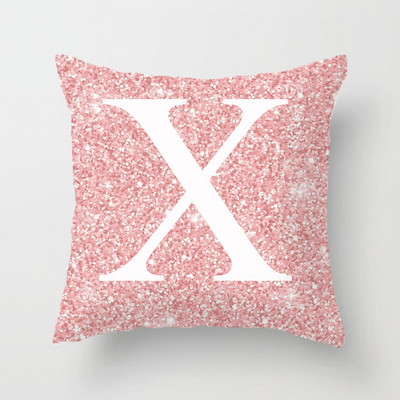 45x45cm pernă de canapea pernă de canapea cu litere bling roz cu miez pernă pentru spătar pernă de aruncare