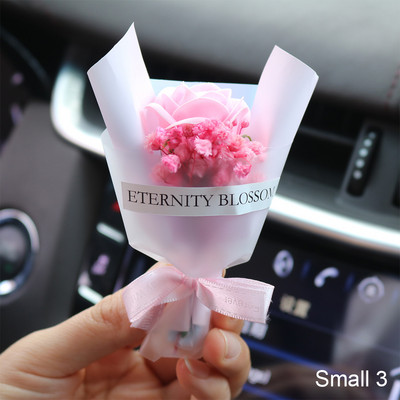 Mini Rožu pušķis Automašīnas gaisa ventilācijas saspraude Creative Flowers Mini Bouquet Auto Smaržas Gaisa atsvaidzinātājs Gypsophila Carnation Ornament