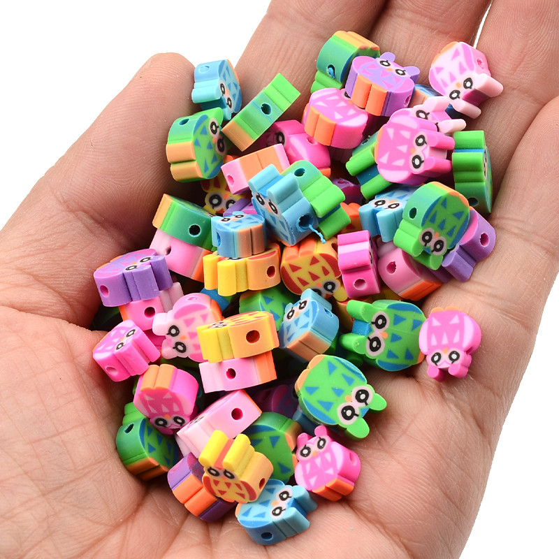 30 kom/komplet Perle od polimerske gline sa slatkim uzorkom sova Rasuti čips Razmak perle za izradu nakita Dodaci za DIY narukvice
