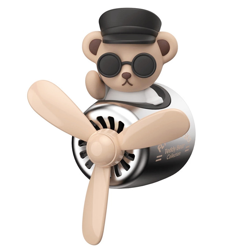 Плюшено мече Патица Ароматизатор за кола Пилот Въртяща се витла Изход Аромат Магнитен дизайн Авто Аромат Орнамент Аксесоари