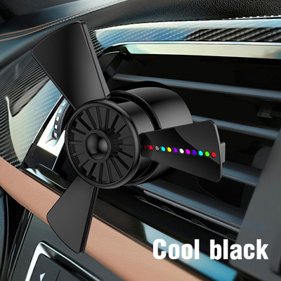LED fény autós légfrissítő Air Force propeller forma parfüm szellőző klip dekor jármű ventilátor aromaterápia autó belső kiegészítők