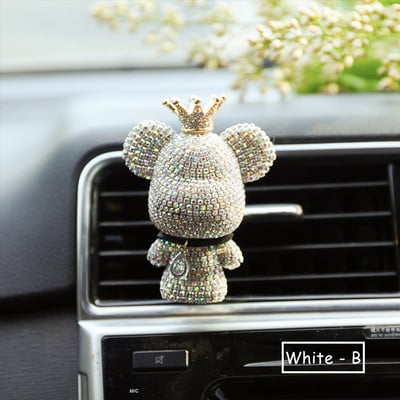 Creative Crown Diamond Cute Bear Miris za automobil Parfem Clip Air Bears Aroma Dekoracija automobila Osvježivač zraka Dodaci za dekoraciju