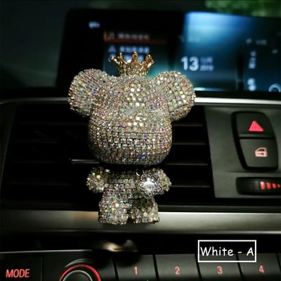 Creative Crown Diamond Cute Bear Miris za automobil Parfem Clip Air Bears Aroma Dekoracija automobila Osvježivač zraka Dodaci za dekoraciju