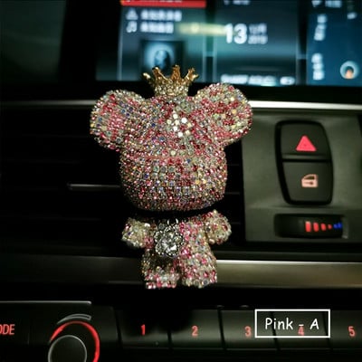 Creative Crown Diamond Cute Bear Miris za automobil Parfem Clip Air Bears Aroma Dekoracija automobila Osvježivač zraka Dodaci za dekoraciju