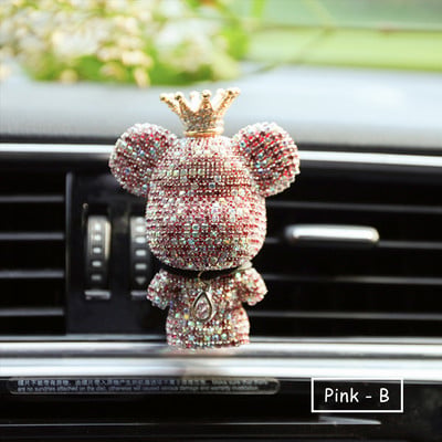 Creative Crown Diamond Cute Bear Miris za automobil Parfem Clip Air Bears Aroma Dekoracija automobila Osvježivač zraka Dodaci za dekoraciju