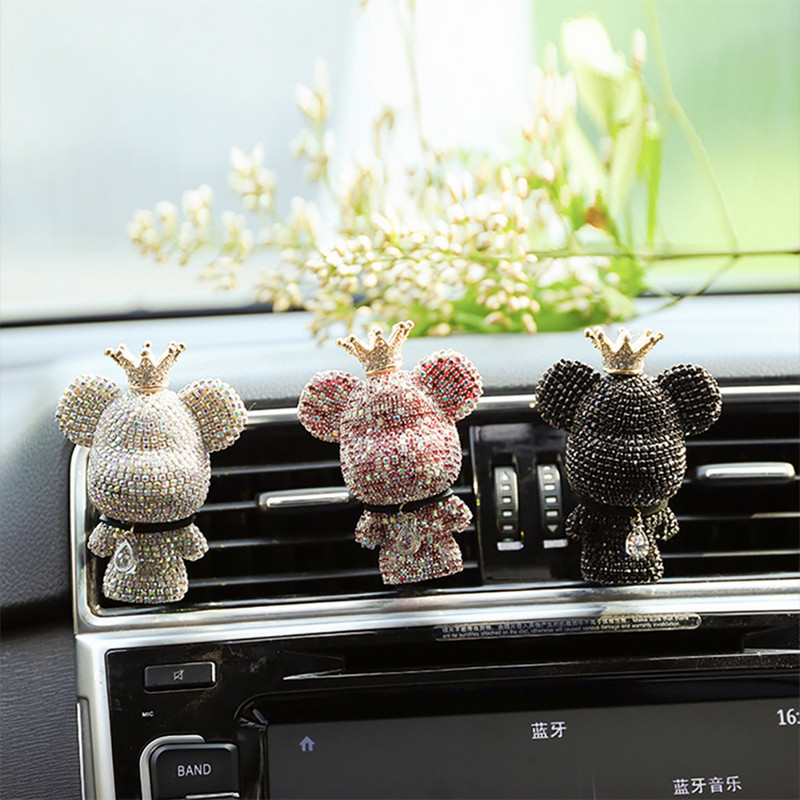 Creative Crown Diamond Cute Bear Miris za automobil Parfem Clip Air Bears Aroma Dekoracija automobila Osvježivač zraka Dodaci za dekoraciju