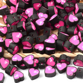 Ružičaste perle od polimerske gline u obliku srca ljubavi Rasute perle za odstojnike za izradu nakita Dodaci za narukvice DIY