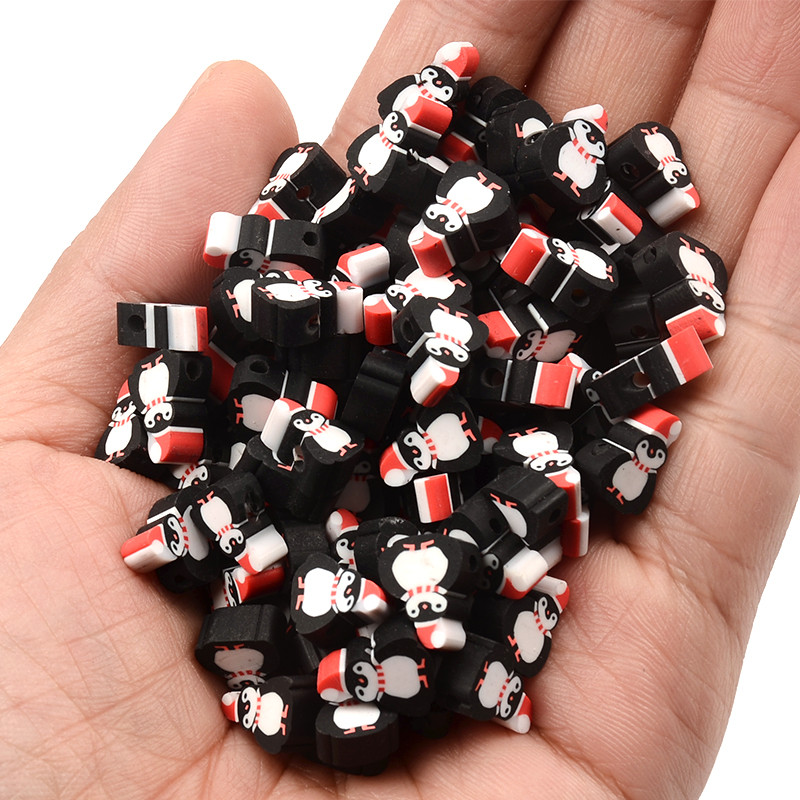 30 kom/komplet Perle od polimerske gline sa slatkim uzorkom pingvina Rasuti čips Razmak perle za izradu nakita DIY dodaci za narukvice