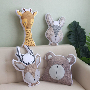 Бебе слонче лисица елен мечка жираф заек меки плюшени играчки възглавници животно плюшена играчка карикатура възглавница възглавница за подарък за деца