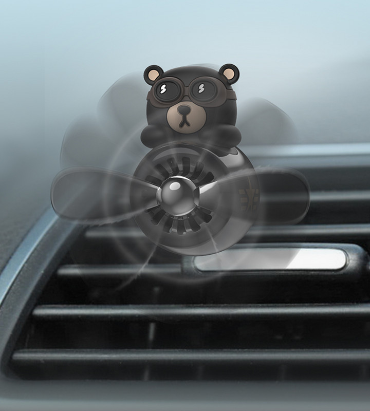 2022 Kiváló minőségű Cute Bear Pilot légfrissítő autó parfüm autódísz Auto Geur Clip Pilot illat dobozzal