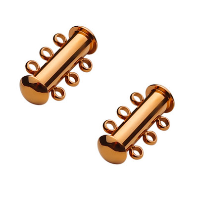 2 kom. Slojevite narukvice od nehrđajućeg čelika od ružičastog zlata, ogrlice, klizne jake magnetske kopče, cijevi, brava, kopča, kuka, nalazi za nakit