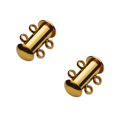 2 kom. Slojevite narukvice od nehrđajućeg čelika od ružičastog zlata, ogrlice, klizne jake magnetske kopče, cijevi, brava, kopča, kuka, nalazi za nakit