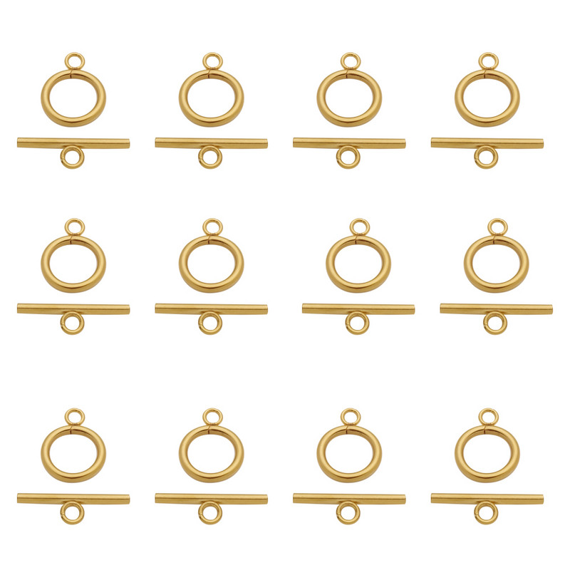 5 kompleta/lot pozlaćeni nehrđajući čelik OT preklopna kopča kopča konektor pričvršćivač narukvica za DIY dodatke za izradu nakita