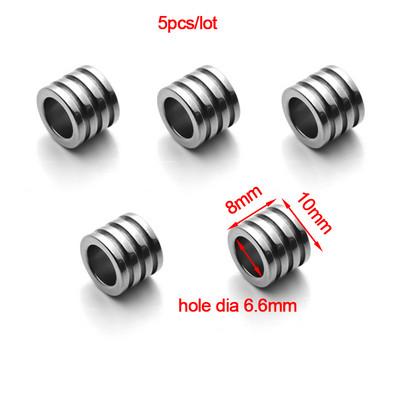 5 komada odstojnih perli od nehrđajućeg čelika s velikom rupom za DIY šarm ogrlicu kožnu narukvicu Izrada nakita Nalazi Dodaci