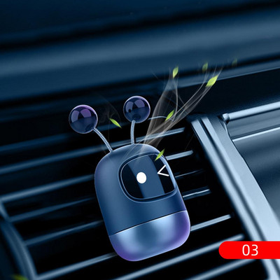 Odorizant pentru mașină, mini robot creativ, clemă de ventilație, parfum, aromă, ieșire de ventilație, aromaterapie, interior auto