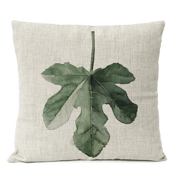 Nordic Fresh Green Plant Leaf Калъфки за възглавници Декоративни възглавници за дома Английска азбука Калъфка за възглавница Ленена калъфка