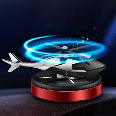 Solar Power Helicopter Αποσμητικό αέρα Ταμπλό αυτοκινήτου Airjet Άρωμα Creative Solar Energy Diffuser Airplane Alloy Plane Aroma
