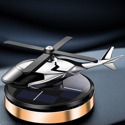 Energie solară Odorizant de aer pentru elicopter Planș de bord pentru mașină Parfum cu jet de aer Difuzor de avion cu energie solară creativ Aroma de avion din aliaj