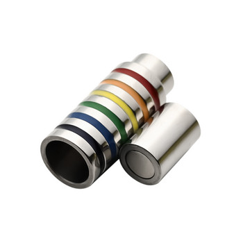 2 τμχ Μαγνητικά κουμπώματα Rainbow με τρύπα 6mm από ανοξείδωτο χάλυβα για συνδέσμους βραχιολιών Εφαρμογή δερμάτινου βραχιολιού Προμήθειες σήμανσης κοσμημάτων