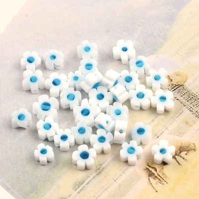 Otprilike 5-6 mm nepravilne pljosnate cvjetne perle, višebojne lampwork staklene perle za izradu nakita, narukvica, naušnica, DIY ručni rad