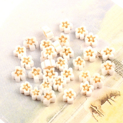 Otprilike 5-6 mm nepravilne pljosnate cvjetne perle, višebojne lampwork staklene perle za izradu nakita, narukvica, naušnica, DIY ručni rad