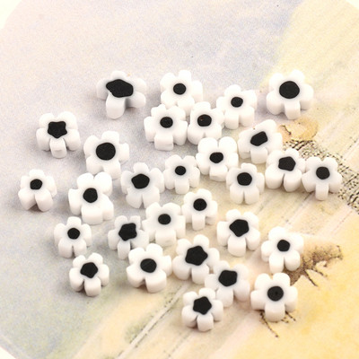 Otprilike 5-6 mm nepravilne pljosnate cvjetne perle, višebojne lampwork staklene perle za izradu nakita, narukvica, naušnica, DIY ručni rad