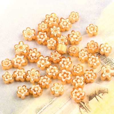 Otprilike 5-6 mm nepravilne pljosnate cvjetne perle, višebojne lampwork staklene perle za izradu nakita, narukvica, naušnica, DIY ručni rad