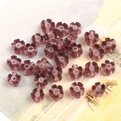 Otprilike 5-6 mm nepravilne pljosnate cvjetne perle, višebojne lampwork staklene perle za izradu nakita, narukvica, naušnica, DIY ručni rad