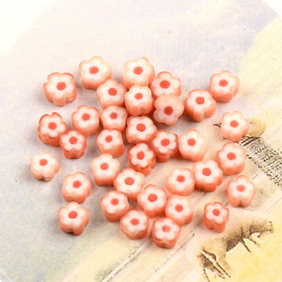 Otprilike 5-6 mm nepravilne pljosnate cvjetne perle, višebojne lampwork staklene perle za izradu nakita, narukvica, naušnica, DIY ručni rad