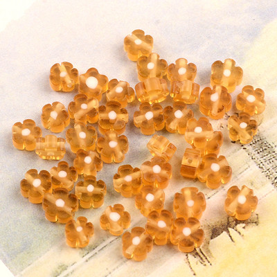 Otprilike 5-6 mm nepravilne pljosnate cvjetne perle, višebojne lampwork staklene perle za izradu nakita, narukvica, naušnica, DIY ručni rad