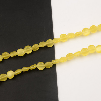 Ravne okrugle kovanice u obliku prirodnih mačkastih perli Visokokvalitetne labave perle za izradu nakita Mjesečev kamen DIY Narukvica Nakit