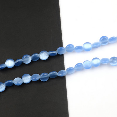 Ravne okrugle kovanice u obliku prirodnih mačkastih perli Visokokvalitetne labave perle za izradu nakita Mjesečev kamen DIY Narukvica Nakit