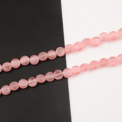 Ravne okrugle kovanice u obliku prirodnih mačkastih perli Visokokvalitetne labave perle za izradu nakita Mjesečev kamen DIY Narukvica Nakit