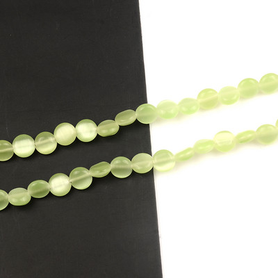 Ravne okrugle kovanice u obliku prirodnih mačkastih perli Visokokvalitetne labave perle za izradu nakita Mjesečev kamen DIY Narukvica Nakit